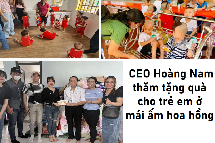 CEO Phạm Lê Hoàng Nam của Alo789 thăm tặng quà cho trẻ em ở Mái ấm Hoa Hồng